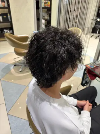 ショート メンズ ０分パーマ/ メンズパーマ藤原海斗のヘアスタイル