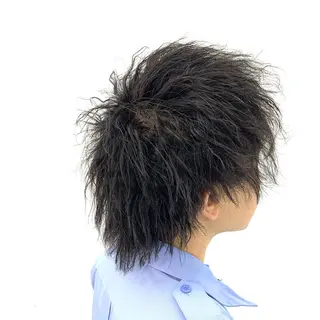 ミディアム パーマ メンズ 柏メンズカットパーマ NO.1タイチのヘアスタイル