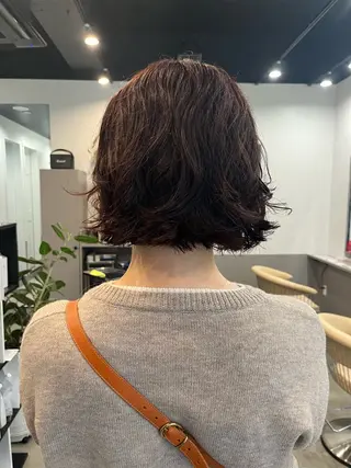 ミディアム カラー パーマ dogstar小林諒 パーマ/レイヤーのヘアスタイル