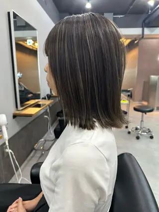 ミディアム カラー Reb_keiji 👑小倉圭司のヘアスタイル