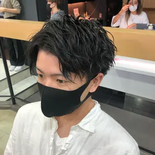 パーマ メンズ メンズ特化 古賀陸斗のヘアスタイル