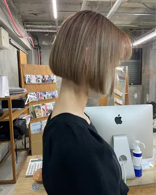 ミディアム カラー サトウ レンマのヘアスタイル