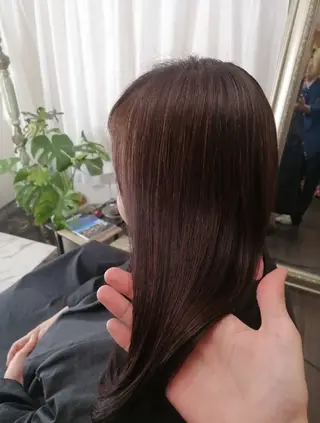 ロング カラー D/i |Y/no. 〈夜スパ17時〜〉のヘアスタイル