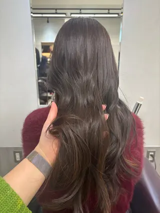 ロング ブリーチなしWカラー ヘアセット菜希のヘアスタイル