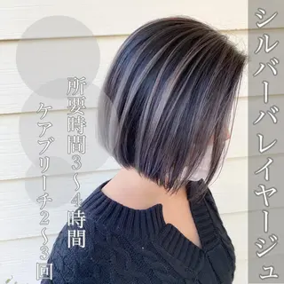ミディアム カラー ハイトーンカラー🌈 メンズパーマ鈴木康平のヘアスタイル