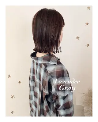ミディアム カラー 市川 千夏のヘアスタイル