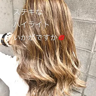 ロング 日比崚介🍀 おくれげ小顔カットのヘアスタイル