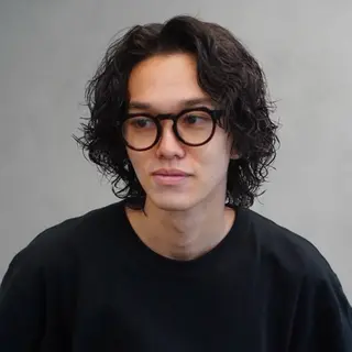 セミロング パーマ ヘアアレンジ メンズ fifth 石川 凪のヘアスタイル