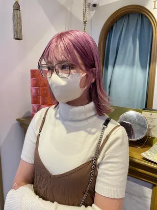 ミディアム カラー ヘアアレンジ 髪質改善【縮毛矯正】 北千住 田邉 澪のヘアスタイル
