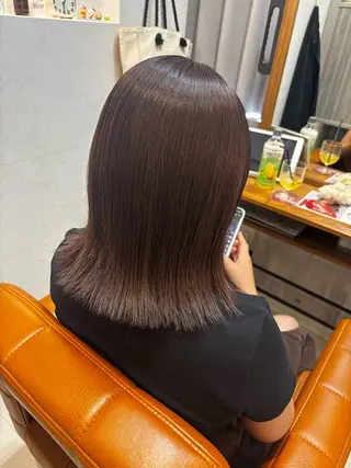 ミディアム 【完全個室】髪質改善 暖色カラー/山崎唯奈のヘアスタイル