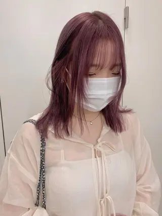 セミロング カラー 🐝 hachi🐝のヘアスタイル