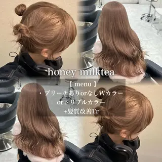 カラー 🩶透明感ブリーチ カラー🩶 maoのヘアスタイル