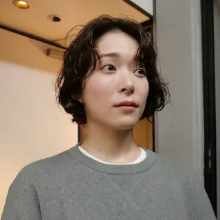ショート カラー パーマ 🌿ボブ パーマ高橋啓太🌿のヘアスタイル