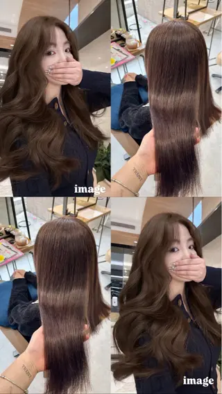 ロング カラー ブリーチなしwカラー /艶カラー/oukaのヘアスタイル