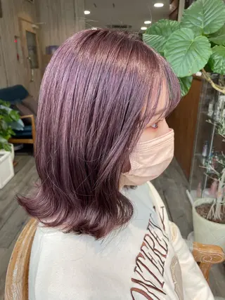 ミディアム カラー exfa sakura🪞のヘアスタイル