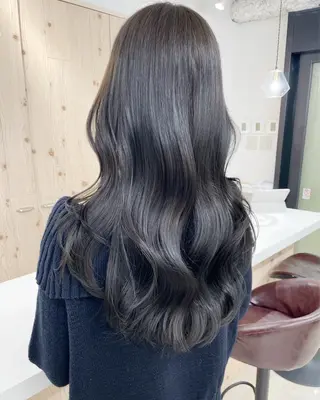 ロング カラー 新宿/韓国ヘア/ 髪質改善ストレートのヘアスタイル