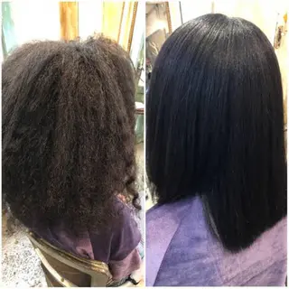 セミロング 髪質改善 左近研人のヘアスタイル