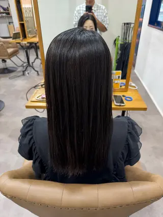 ロング 🌱縮毛矯正/カラー /🌈りつき🌈のヘアスタイル