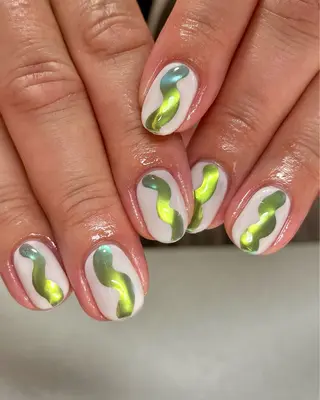 ネイル tsumeya ゆるかわ手描きネイルのネイルデザイン