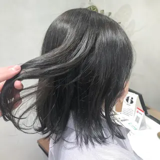 ショート カラー メンズ 艶透明感カラー/ ルーズパーマ/田中のヘアスタイル