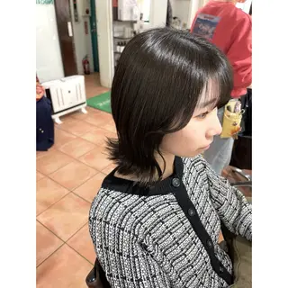 ミディアム カラー ヘアアレンジ 🦋エクステ/透明感 カラー🦋宮川莉央のヘアスタイル