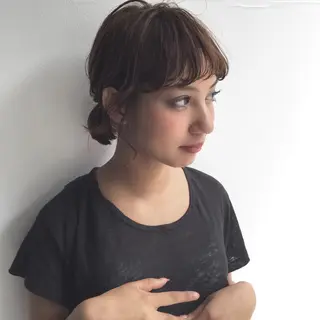 セミロング ヘアアレンジ 代官山 ボブヘアーのヘアスタイル