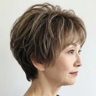 ショート カラー 🌿京都丸みショート /小倉徒歩4分/多田のヘアスタイル