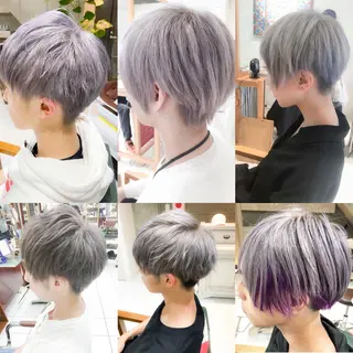 ショート カラー ヘアアレンジ メンズ モテ髪透明感❤️ デイズヘアカラーのヘアスタイル