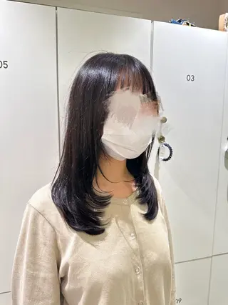 ミディアム 切りっぱなし/髪質 改善矯正/さやか🫧のヘアスタイル