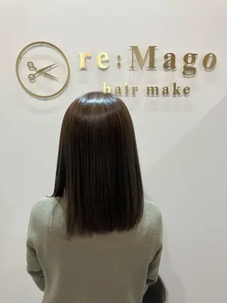 ミディアム カラー ヘアアレンジ キッズ 横浜関内髪質改善 re:Magoのヘアスタイル