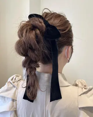 セミロング ヘアアレンジ サソウ ユリエ🥥のヘアスタイル