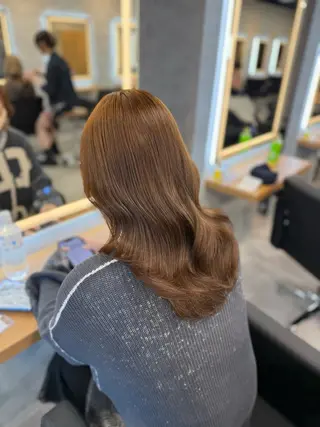 ロング カラー ヘアアレンジ レイヤー×透明感カラ ーHAYATOのヘアスタイル