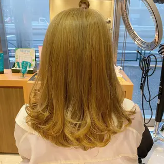 セミロング カラー 🟢NEGi🟣 🫧髪質改善のヘアスタイル