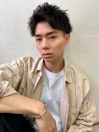 ショート パーマ 小倉 聖也のヘアスタイル