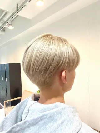 ショート カラー メンズ BOB🌟ハイトーン /ブリーチ/TAKUのヘアスタイル