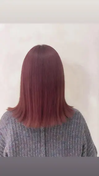ミディアム カラー ボブパーマ 🌷ヨシカワハナコのヘアスタイル