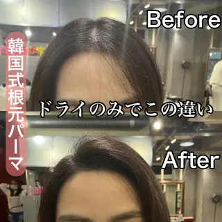 ミディアム パーマ メンズ サロンドミルク 原宿のヘアスタイル