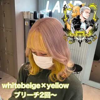 ミディアム カラー ブリーチカラー 🩵MIZUKIのヘアスタイル