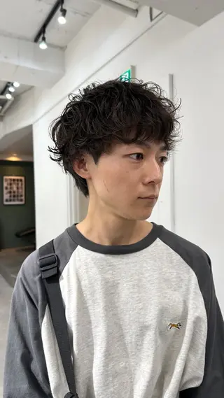 ショート パーマ メンズカット🌟 YUNAのヘアスタイル