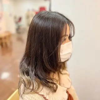 セミロング 冨田 豊のヘアスタイル