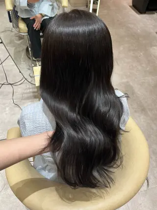 ロング カラー 顔周りカット/ 透明感カラー/ユナのヘアスタイル