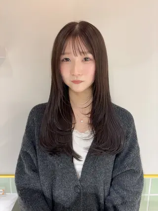 セミロング ヘアアレンジ 二ヶ月綺麗なデザイン カット/星野六三四のヘアスタイル