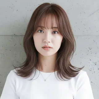 ミディアム ハッシュカット 田窪珠妃のヘアスタイル
