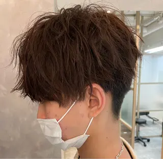 ショート カラー パーマ 渋谷 メンズ 木下 仁来のヘアスタイル