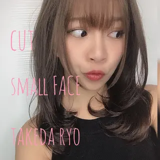 セミロング 渋谷レイヤーカット❌ 縮毛矯正専門/武田涼のヘアスタイル