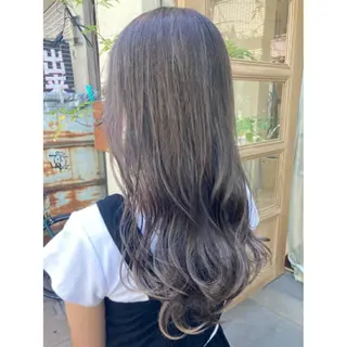 セミロング カラー Yamamoto 半個室美容室zinaのヘアスタイル