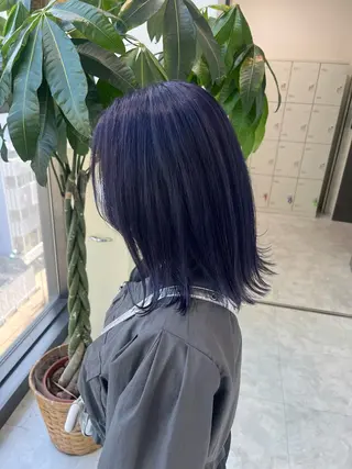 セミロング カラー パーマ ヘアアレンジ 透明感ブリーチカラー 🌈TOMOHIROのヘアスタイル