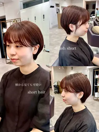ショート カラー ショート/ボブ/ 透明感カラー/ほのかのヘアスタイル