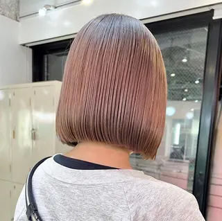 ショート まろみ暖色×ボブ ×chia🕯のヘアスタイル