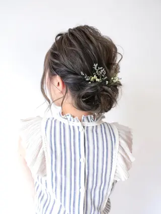 セミロング カラー ヘアアレンジ Lila's所属・minami /ヘアセットのヘアスタイル